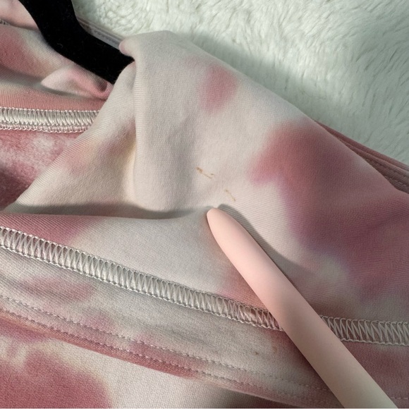 Lululemon All Yours Hoodie Marmoleado Tie Dye Women’s 4 Fleece Rose Pink Yoga - Picture 9 of 9